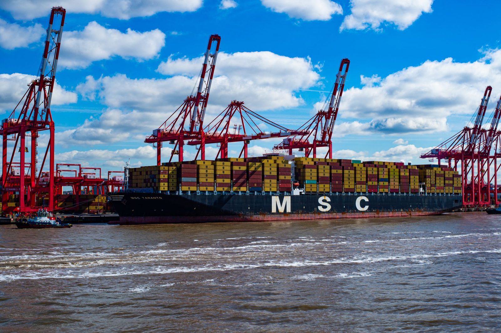 Container ship and worldwide logistics network delivering marine engine spare parts express to global ports
